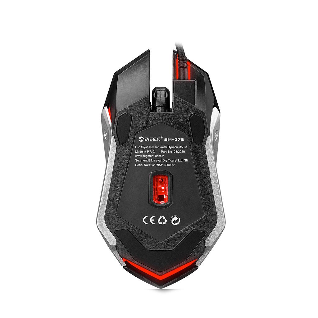 Everest SM-G72 Rgb Illumunated Kablolu Gaming Oyuncu Mouse