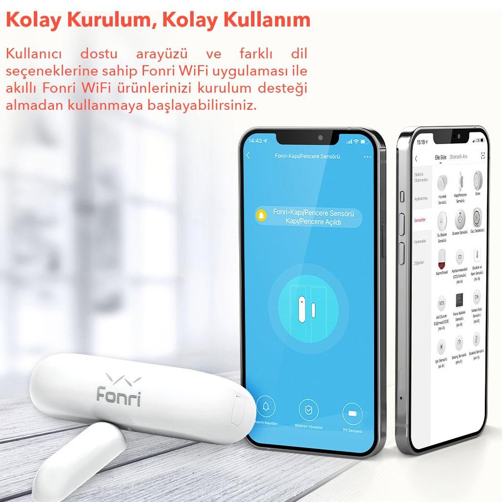 AKILLI EV - GÜVENLİK Fonri Akıllı Kapı Pencere Sensörü