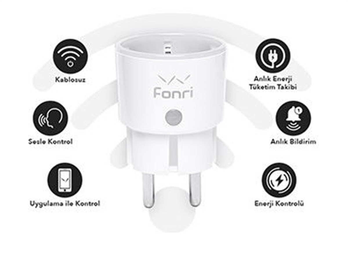 AKILLI EV - GÜVENLİK Fonri Smart Plug Akıllı Priz