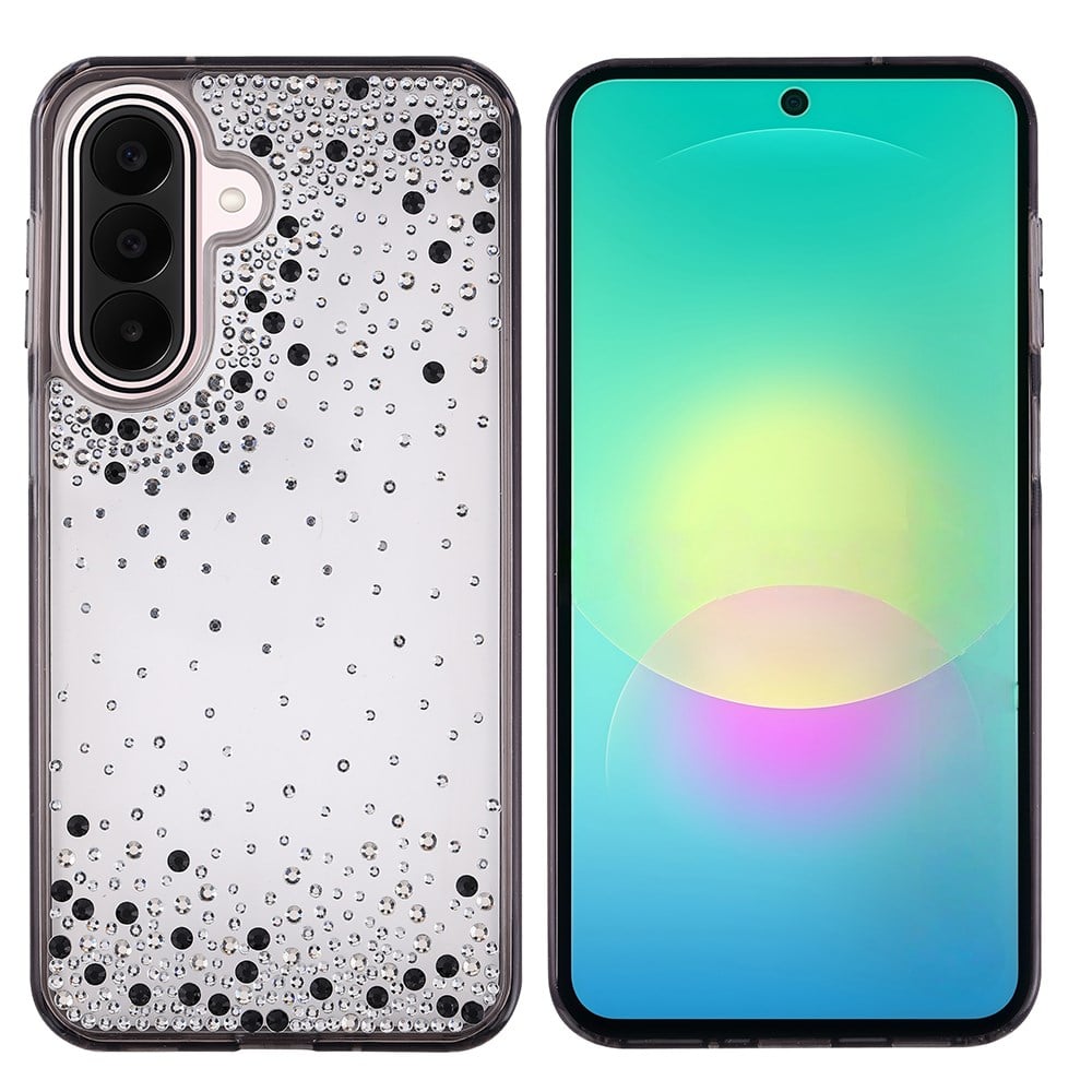 Galaxy A26 Kılıf Airbag Tasarımlı Damla Taşlı Şeffaf Zore Pera Silikon Kapak
