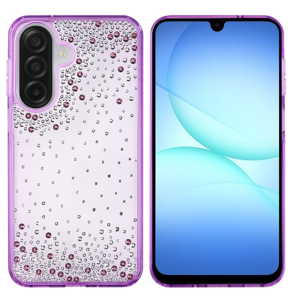 Galaxy A26 Kılıf Airbag Tasarımlı Damla Taşlı Şeffaf Zore Pera Silikon Kapak