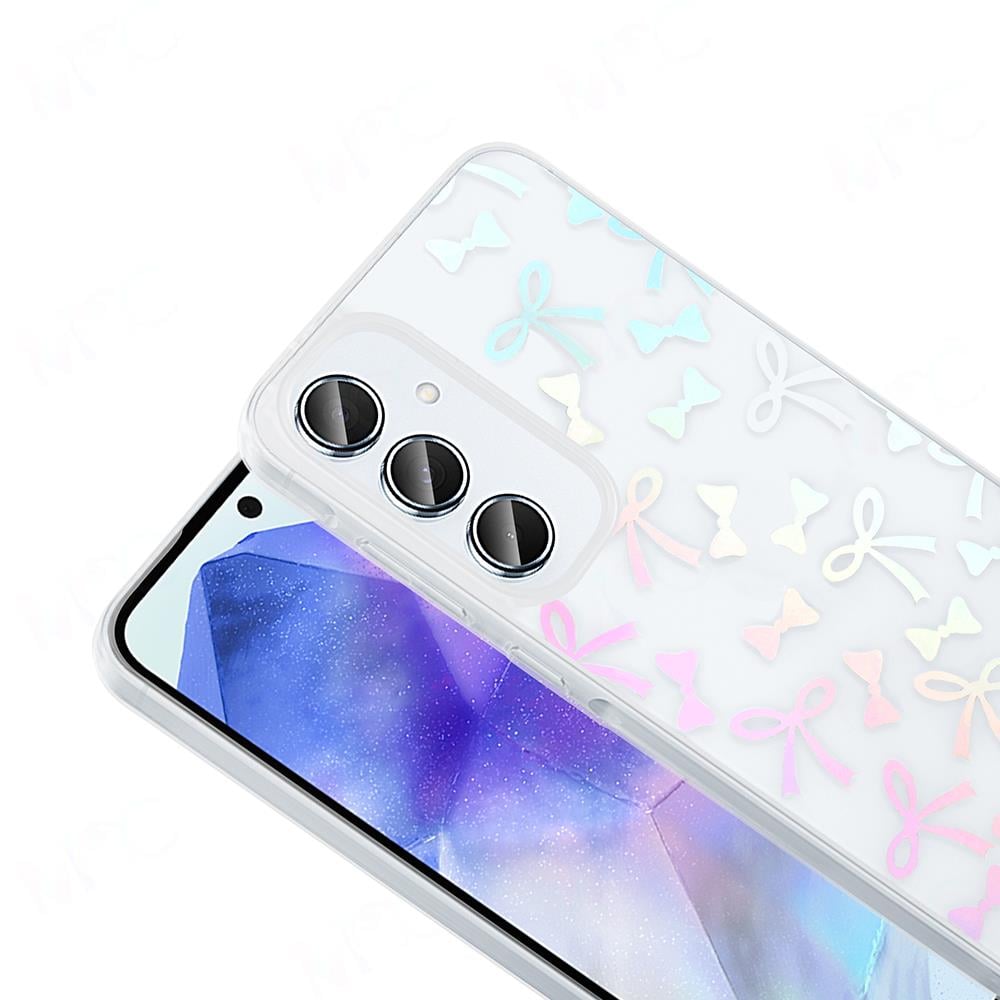 Galaxy A55 Kılıf Şeffaf Figürlü Zore Folk Sert Kapak