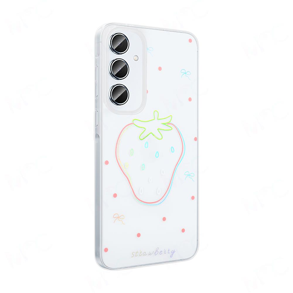 Galaxy A55 Kılıf Şeffaf Figürlü Zore Folk Sert Kapak