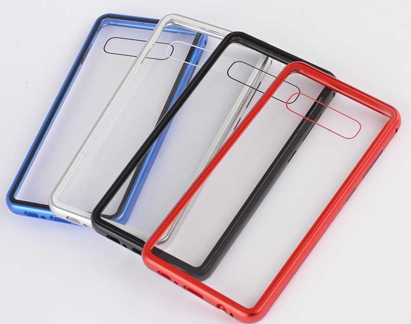 Galaxy S10 Plus Kılıf Zore Devrim Mıknatıslı Cam Kapak