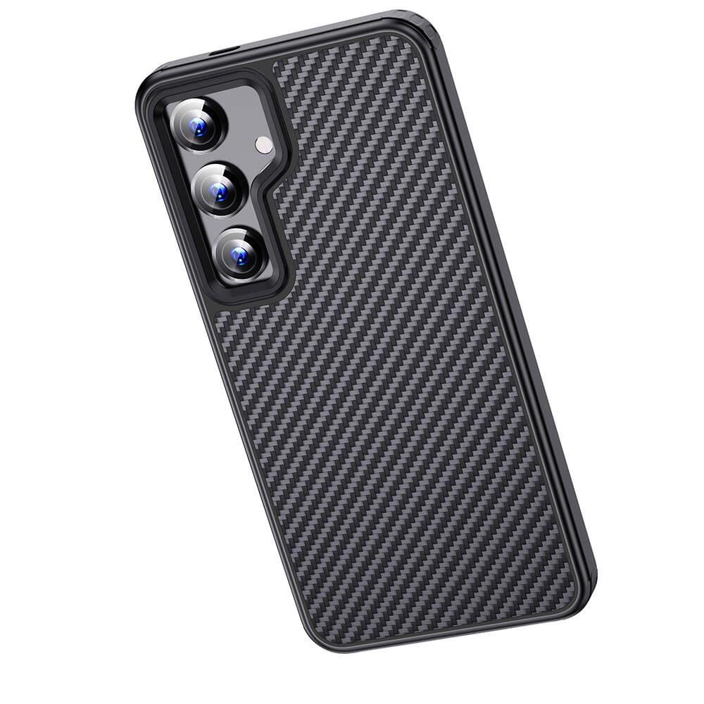 Galaxy S24 Plus Kılıf Aramid Karbon Fiber M-safe Özellikli Wlons Radison Kapak