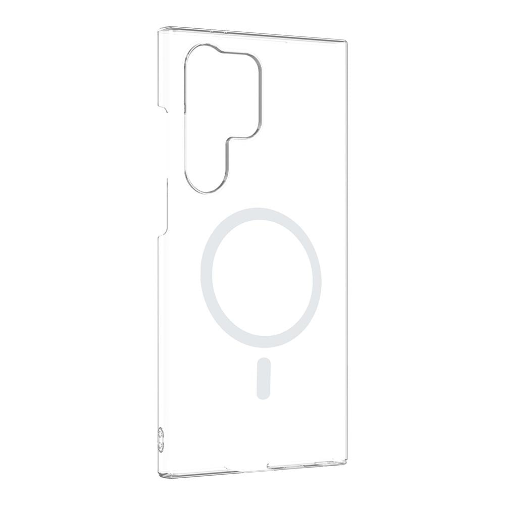 Galaxy S24 Ultra Kamera Korumalı M-Safe Şarj Özellikli Şeffaf Zore London Sert PC Kapak