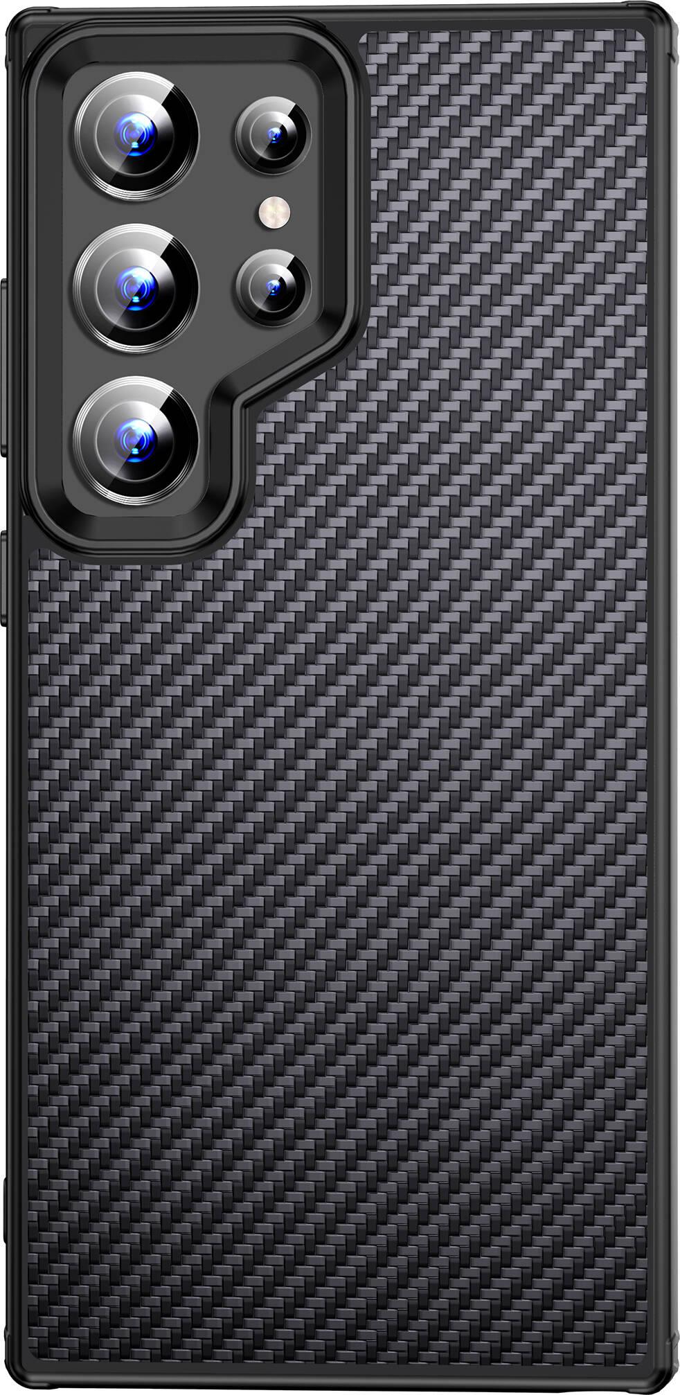 Galaxy S24 Ultra Kılıf Aramid Karbon Fiber M-safe Özellikli Wlons Radison Kapak