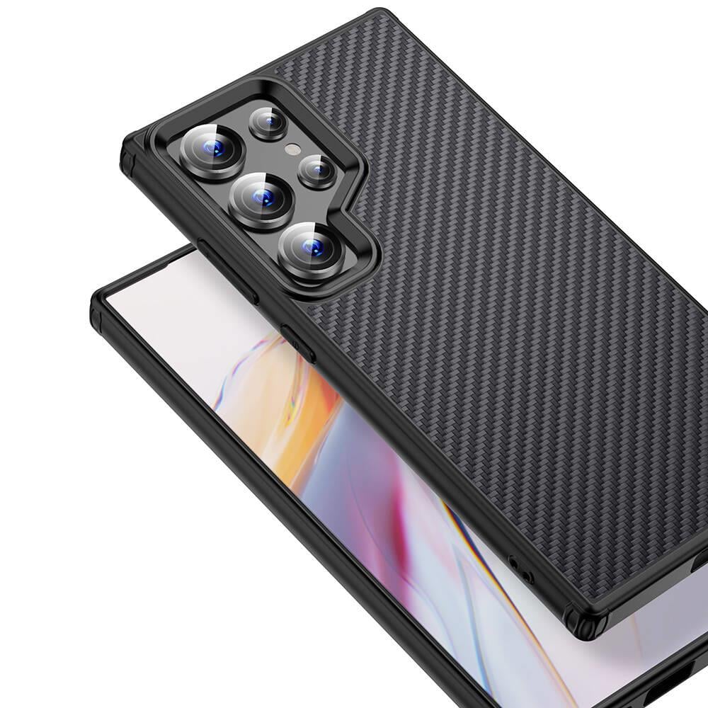 Galaxy S24 Ultra Kılıf Aramid Karbon Fiber M-safe Özellikli Wlons Radison Kapak