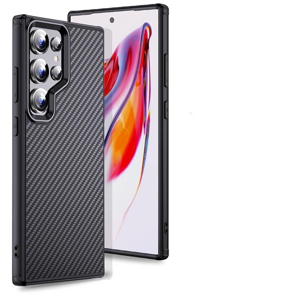 Galaxy S24 Ultra Kılıf Aramid Karbon Fiber M-safe Özellikli Wlons Radison Kapak