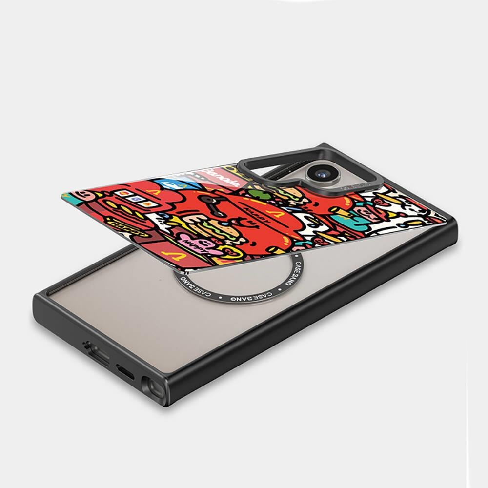 Galaxy S24 Ultra M-safe Şarj Özellikli Casebang Ahhey Serisi Arka Panel