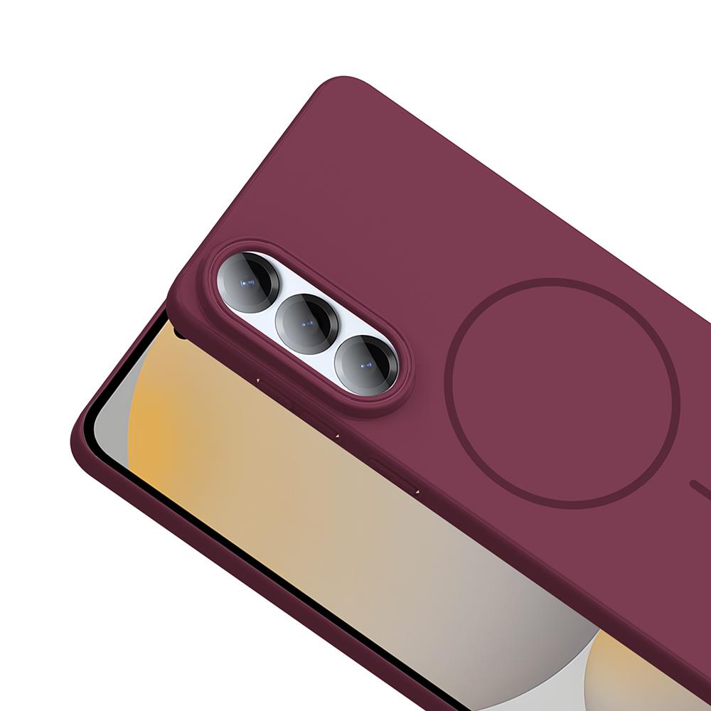 Galaxy S25 Edge Kılıf M-safe Şarj Özellikli Zore Ruby Sert Kapak