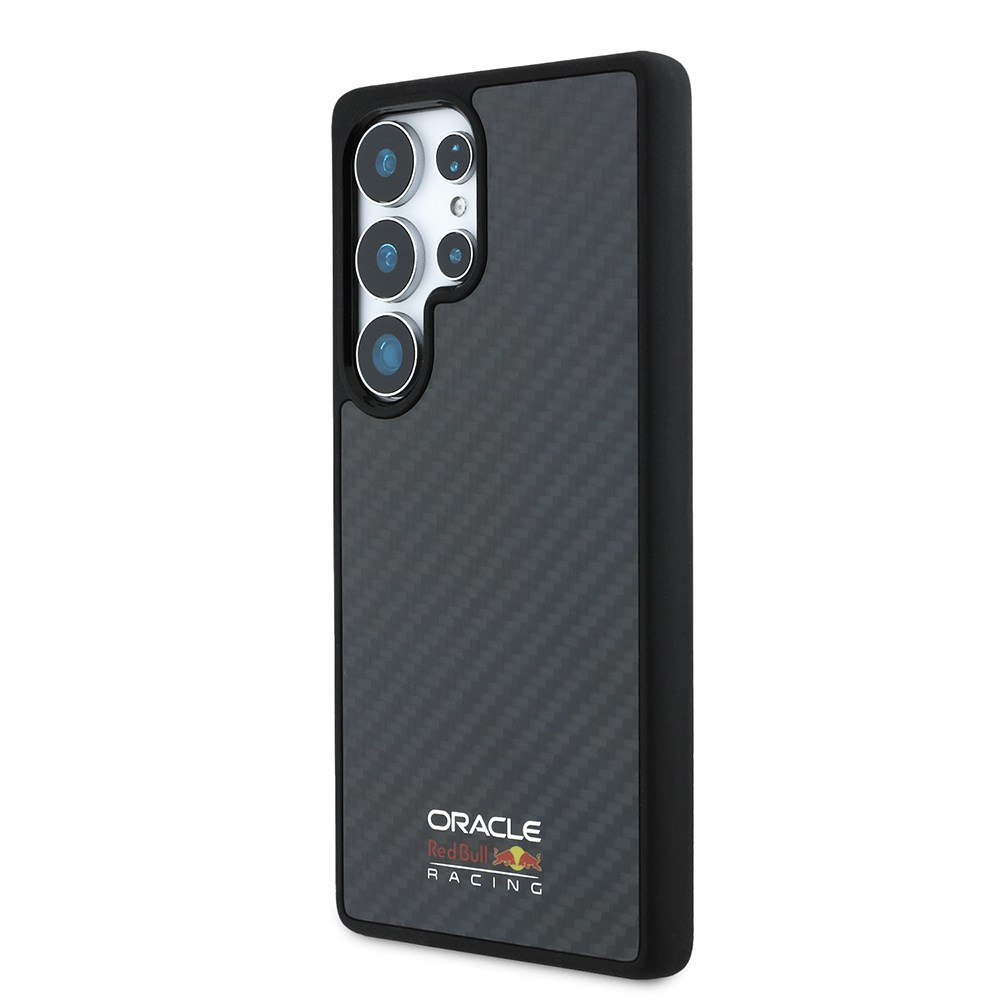 Galaxy S25 Ultra Kılıf Redbull Orjinal Lisanslı M-safe Şarj Özellikli Karbon Fiber Tasarımlı Parlayan Logolu Kapak