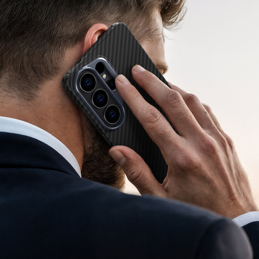 Galaxy S26 Ultra Kılıf M-safe Şarj Özellikli 1500D Aramid Fiber Amazingthing Titan Max Serisi Kapak