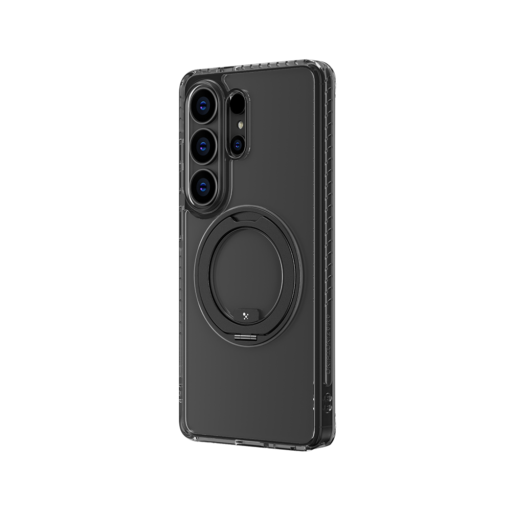 Galaxy S26 Ultra Kılıf M-safe Şarj Özellikli Şeffaf 360 Derece Standlı Amazingthing Titan MagSpin Serisi Kapak