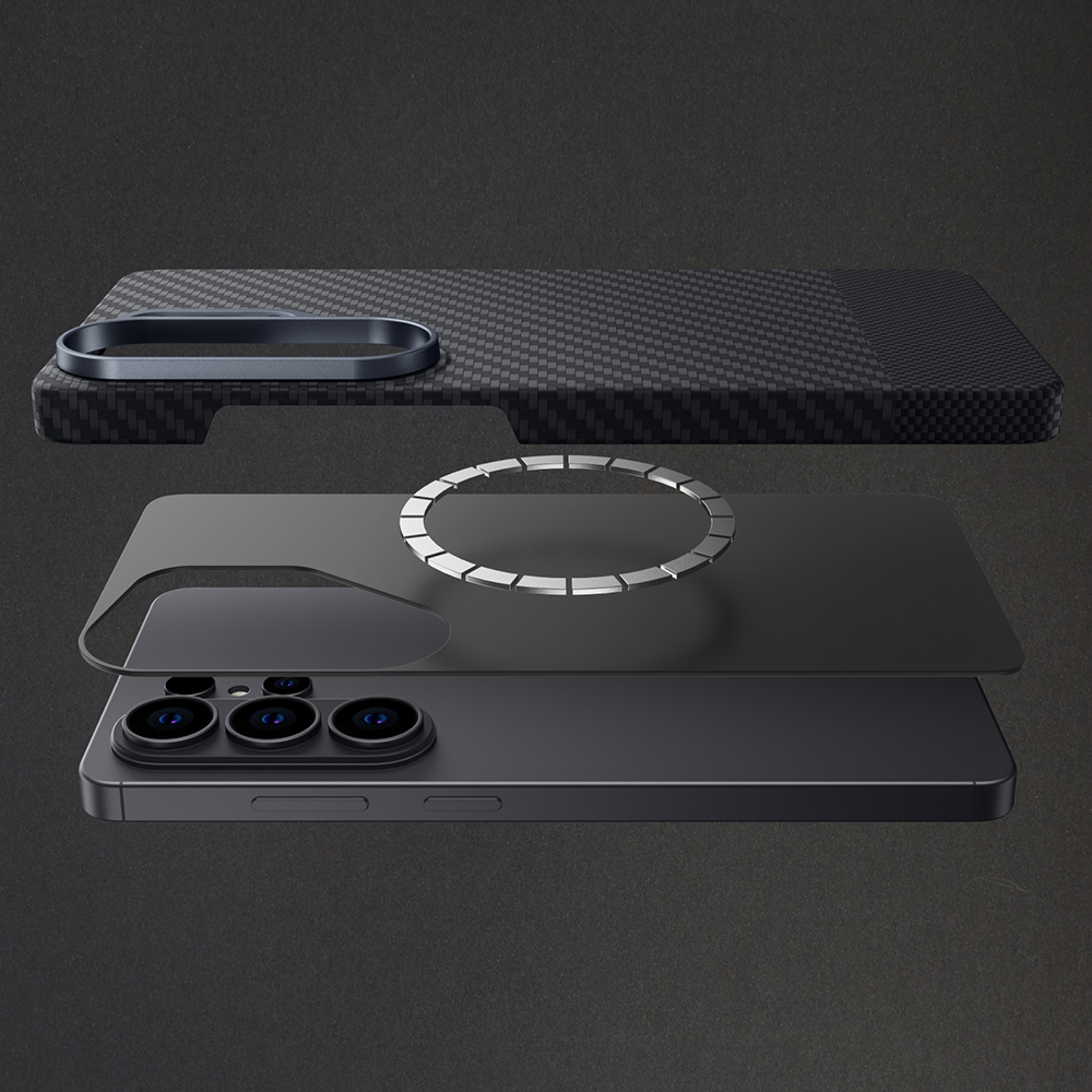 Galaxy S26 Ultra Kılıf M-safe Şarj Özellikli 1500D Aramid Fiber Amazingthing Titan Max Serisi Kapak