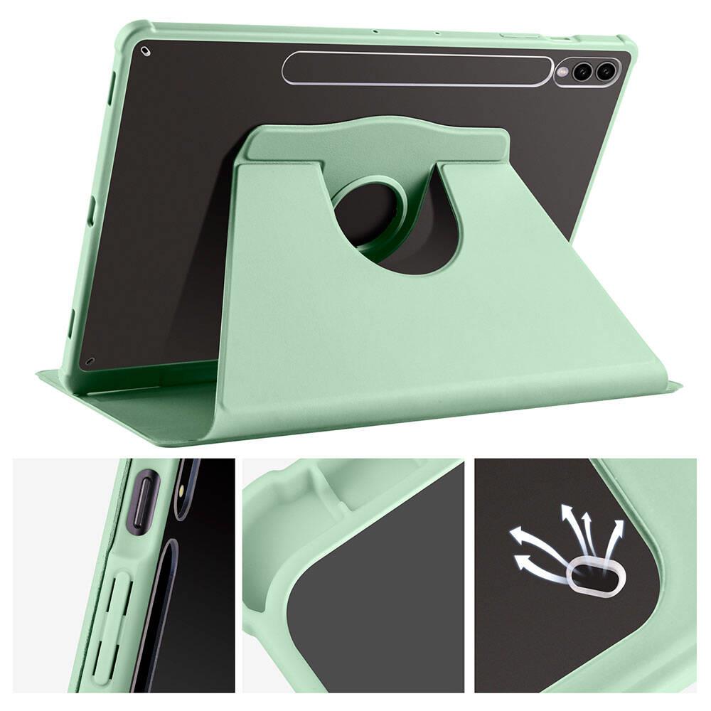 Galaxy Tab S9 Plus Kılıf Zore Termik Kalem Bölmeli Dönebilen Standlı Kılıf