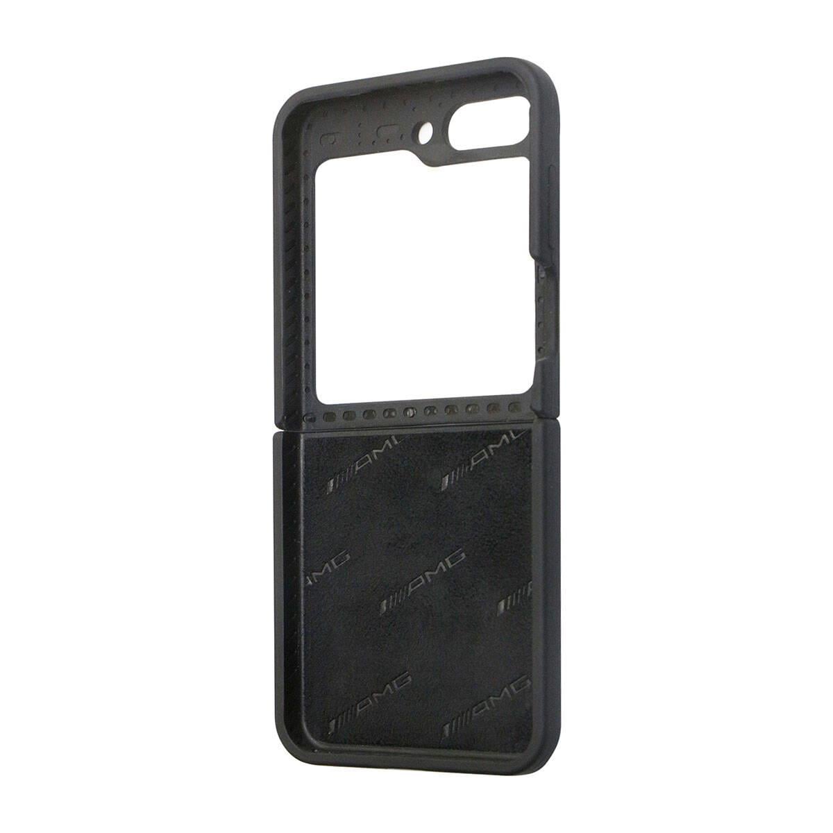 Galaxy Z Flip 5 Kılıf AMG M-safe Şarj Özellikli Büyük Logo Dizayn Orjinal Lisanslı Kapak