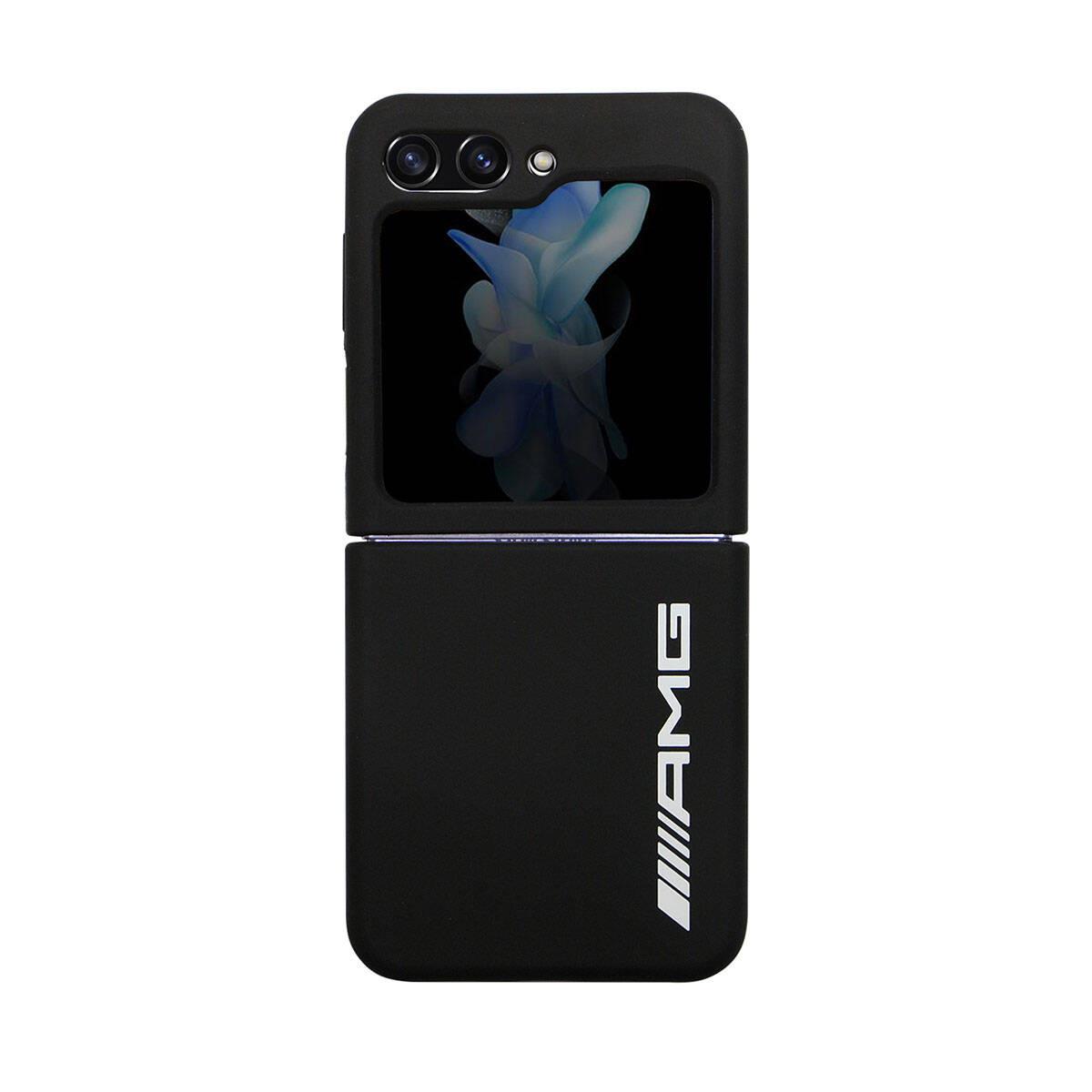 Galaxy Z Flip 5 Kılıf AMG M-safe Şarj Özellikli Büyük Logo Dizayn Orjinal Lisanslı Kapak