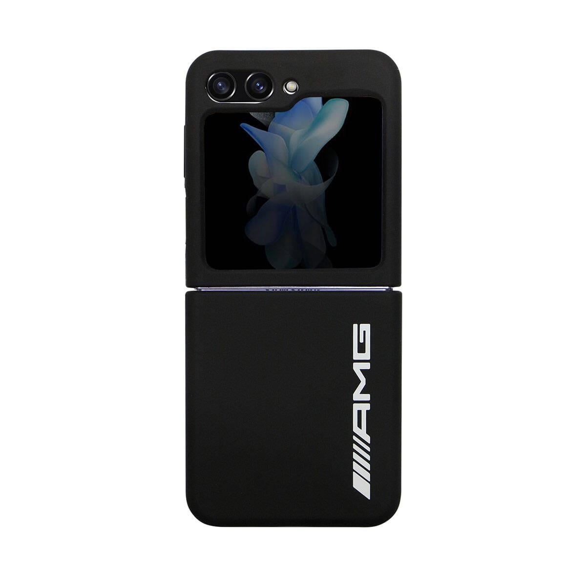 Galaxy Z Flip 5 Kılıf AMG M-safe Şarj Özellikli Büyük Logo Dizayn Orjinal Lisanslı Kapak