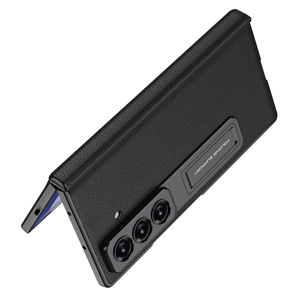 ​Galaxy Z Fold 7 Kılıf Deri Standlı Zore Kıpta Premium Kılıf