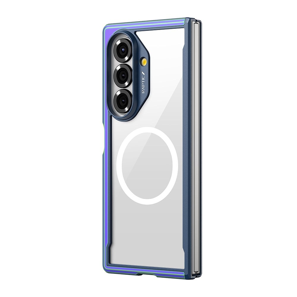 Galaxy Z Fold 7 Kılıf M-safe Şarj Özellikli Airbagli Raptic Shield Serisi Şeffaf Arka Yüzey Kapak