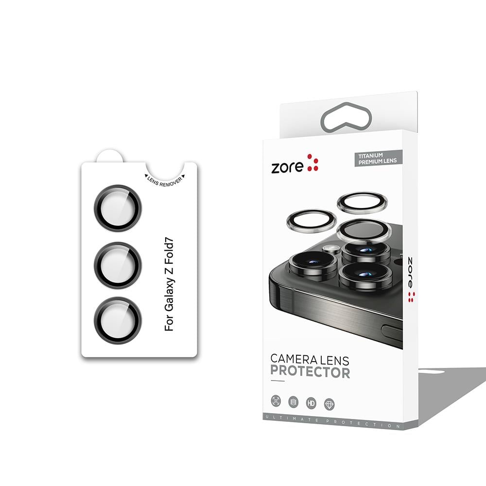 Galaxy Z Fold 7 Zore CL-12 Premium Safir Parmak İzi Bırakmayan Anti-Reflective Kamera Lens Koruyucu