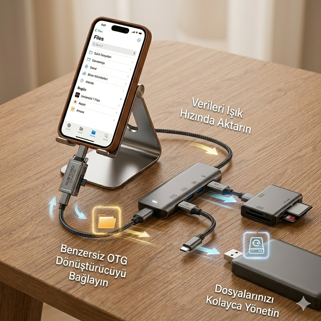 Hadron HDX1056 Lightning To Usb 3.0 OTG Dönüştürücü