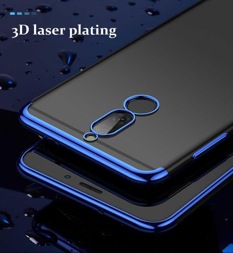 Huawei Mate 10 Lite Kılıf Zore Dört Köşeli Lazer Silikon Kapak