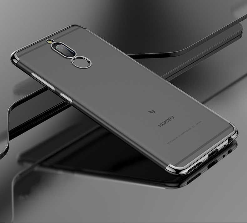 Huawei Mate 10 Lite Kılıf Zore Dört Köşeli Lazer Silikon Kapak