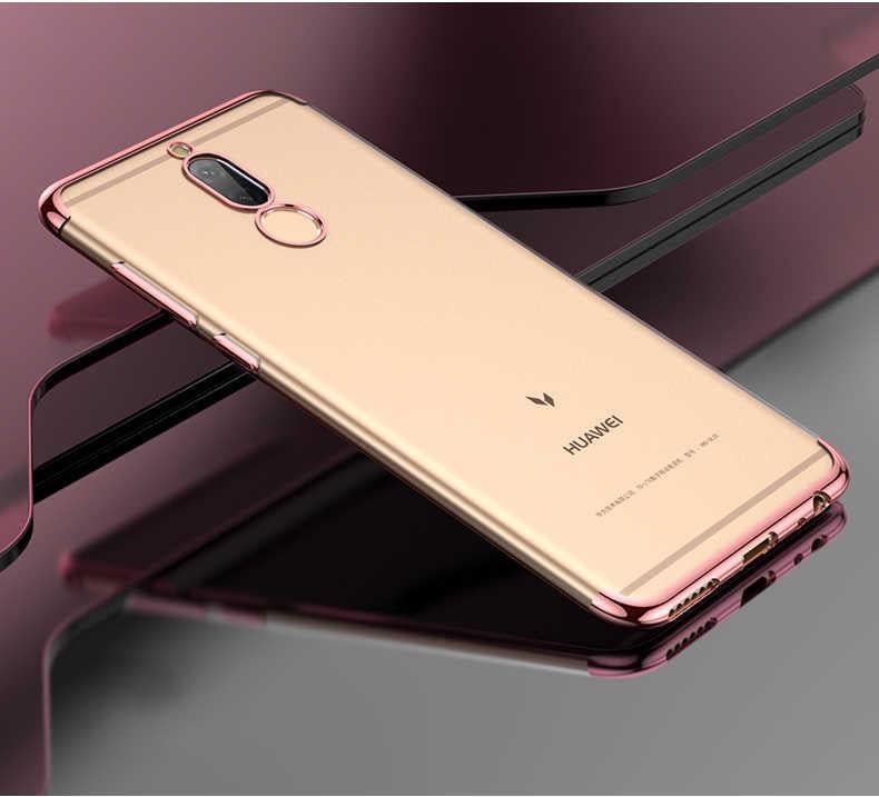 Huawei Mate 10 Lite Kılıf Zore Dört Köşeli Lazer Silikon Kapak