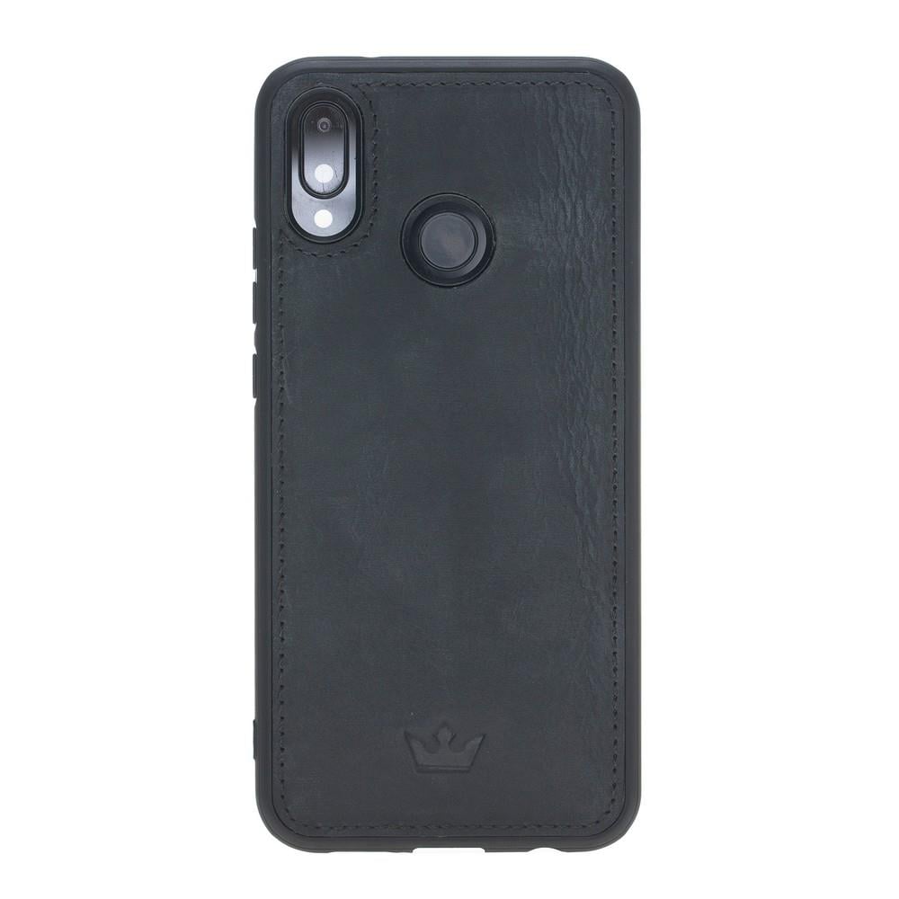 Huawei P20 Lite Uyumlu Deri Cüzdanlı Kılıf Siyah