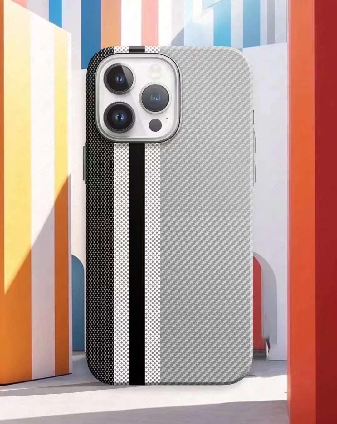 Apple iPhone 15 Pro Max icemag Energy Kevlar Serisi Desenli Sert Kılıf