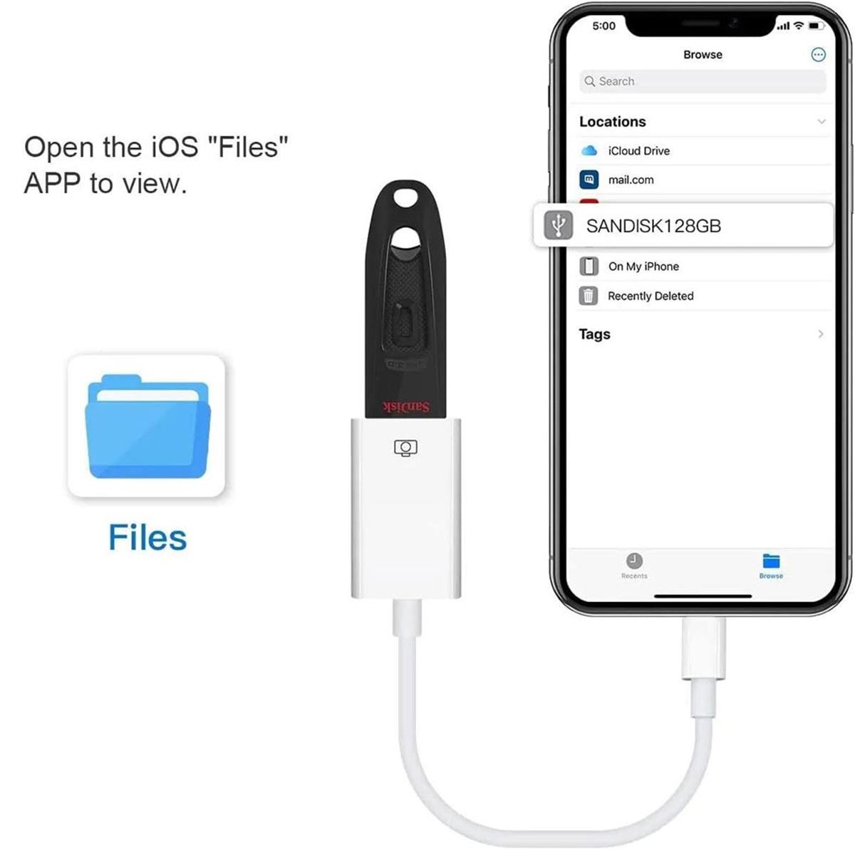 Dönüştürücü/Bağlantı Aparatları Jopus Jo-Ip07 Usb To Lightning Otg