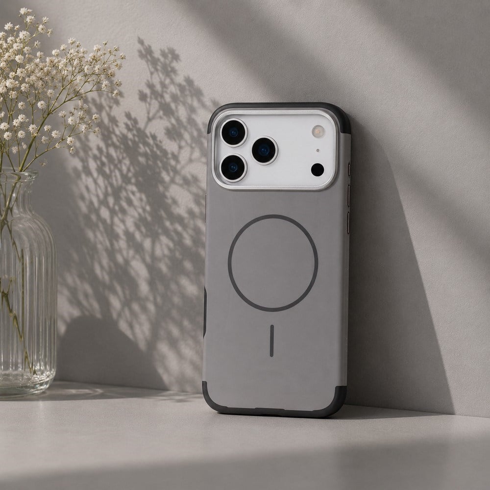 Koen iPhone 17 Pro Uyumlu MagSafe Kılıf – Kablosuz Şarj Destekli, Köşe Koruma Darbe Emici, Şeffaf Mat Premium Telefon Kılıfı, Gri
