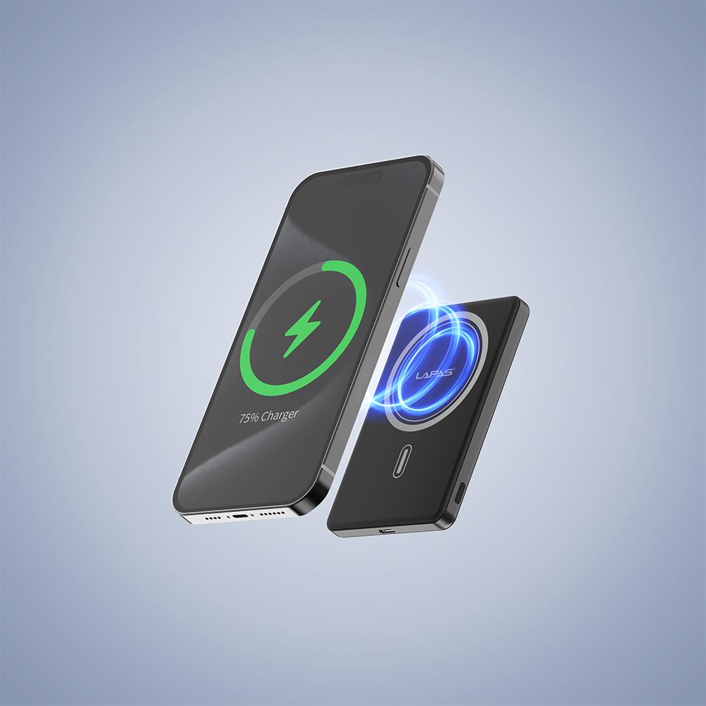 Lapas LP-PW003 Ultra İnce Hızlı Şarj Özellikli Wireless Powerbank 5000mAh 15W