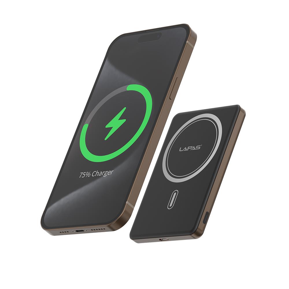 Lapas LP-PW003 Ultra İnce Hızlı Şarj Özellikli Wireless Powerbank 5000mAh 15W