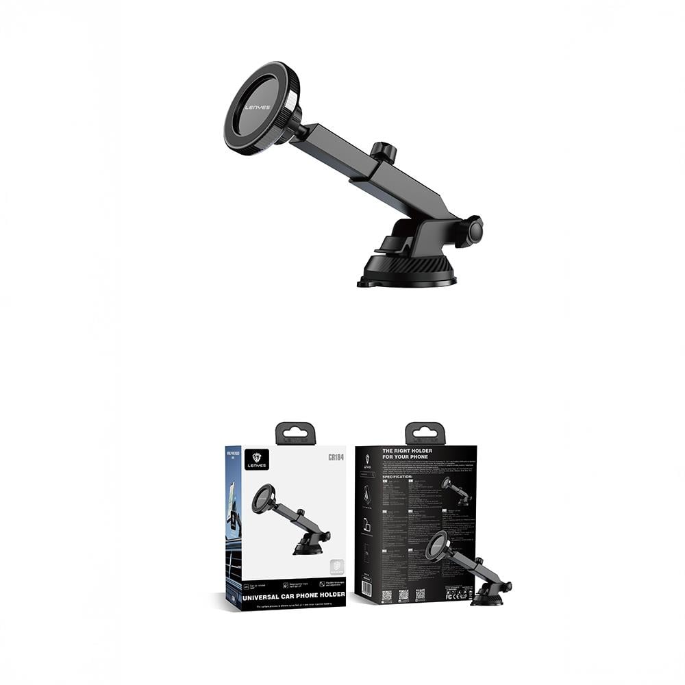 Lenyes CR184 360 Derece Dönebilen Teleskopik Vantuzlu Araç Telefon Tutucu