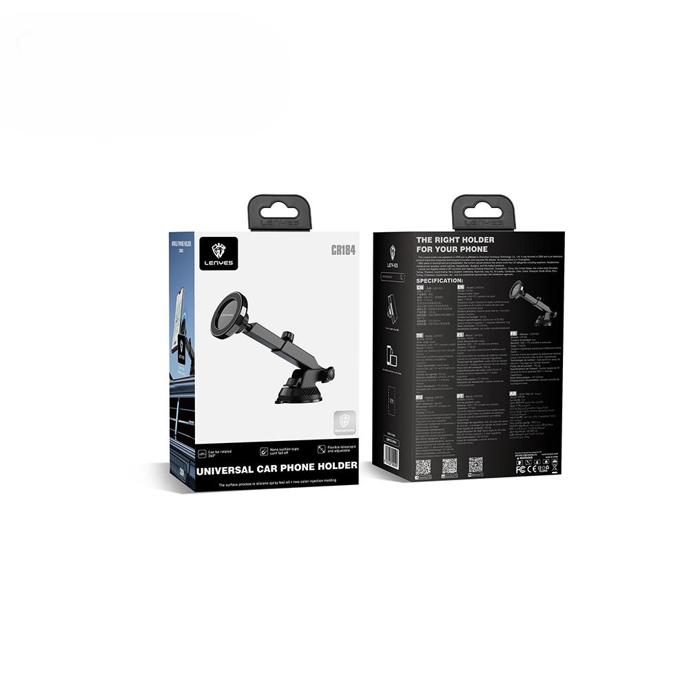 Lenyes CR184 360 Derece Dönebilen Teleskopik Vantuzlu Araç Telefon Tutucu