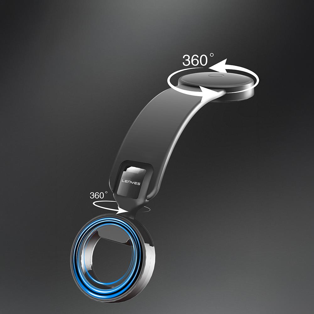 Lenyes CR185 Magnetik M-safe Uyumlu Bükülebilen Eğimi ve Düz Zemin Araç Telefon Tutucu