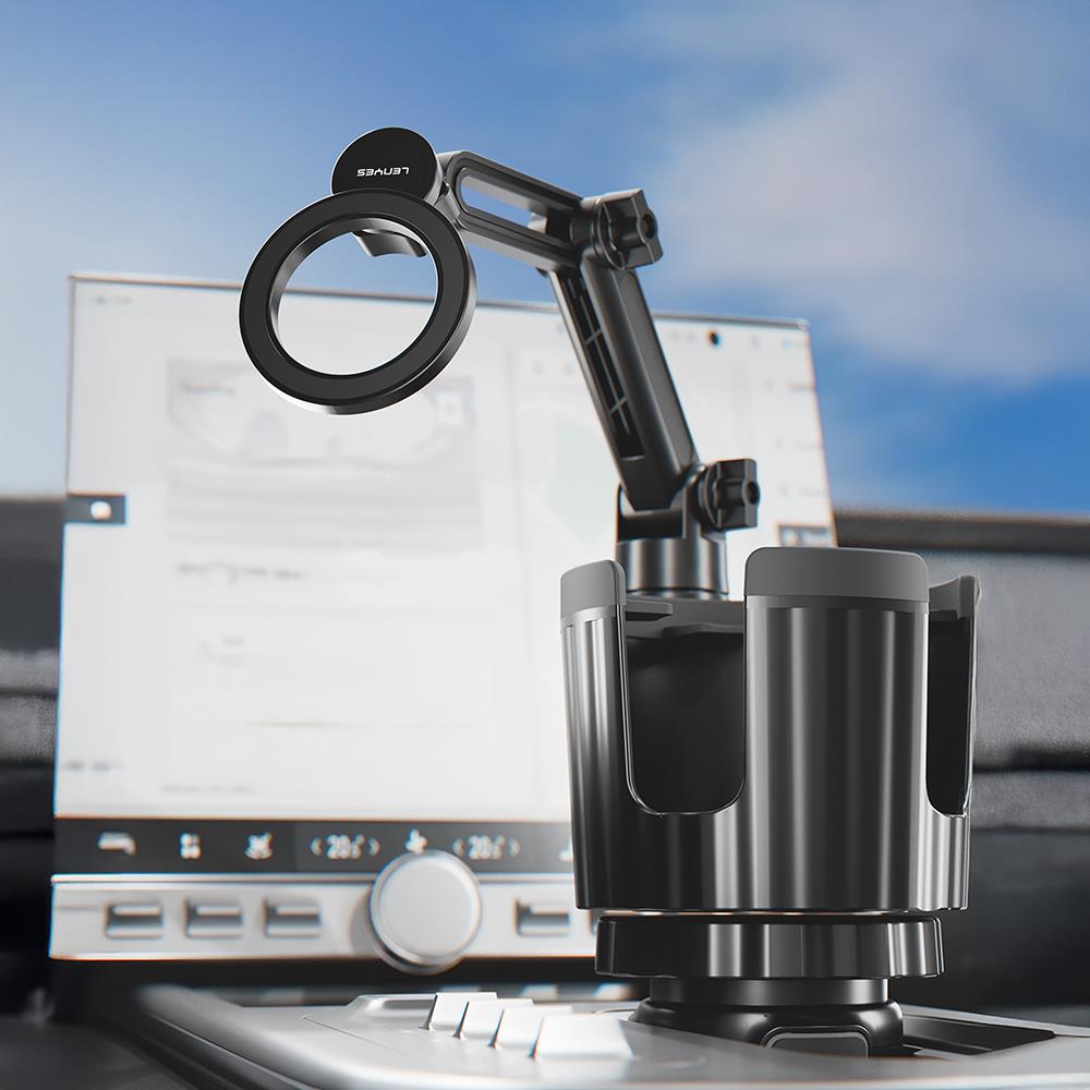 Lenyes CR189 360 Derece Dönebilen 2 in 1 Araç Telefon Tutucu ve Bardak Tutucu