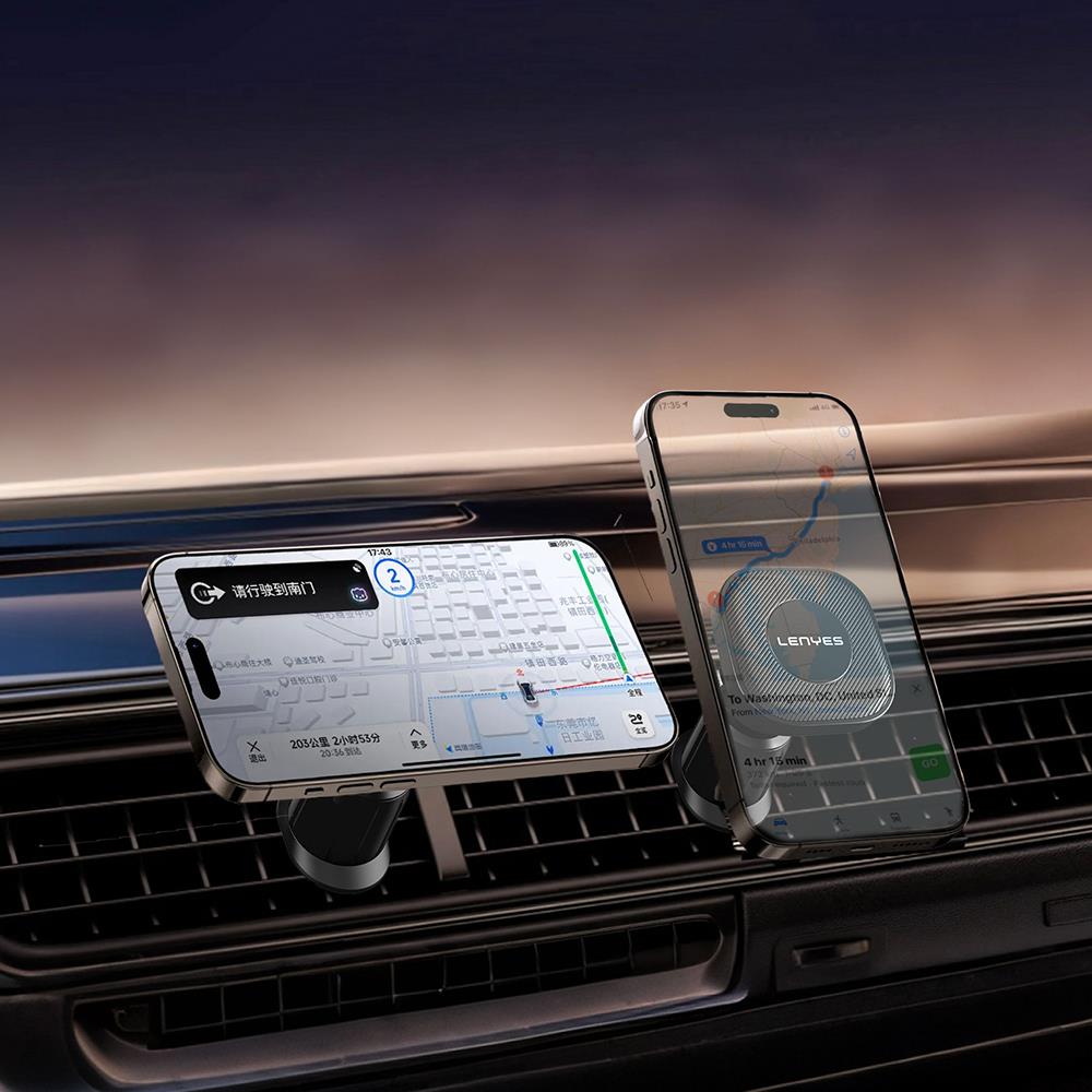 Lenyes CR193 Havalandırma Tasarım Magnetik Araç Telefon Tutucu