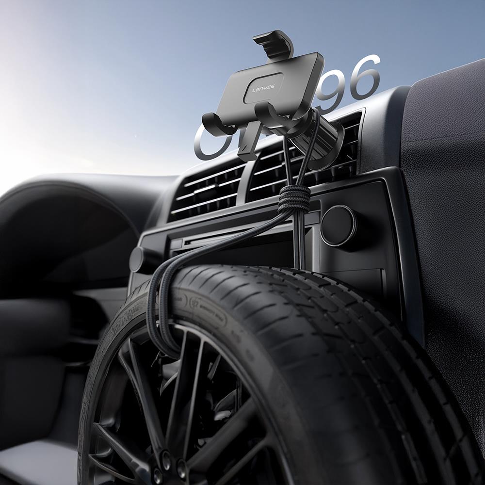 Lenyes CR196 360° Dönebilen Havalandırma Tasarım Araç Telefon Tutucu