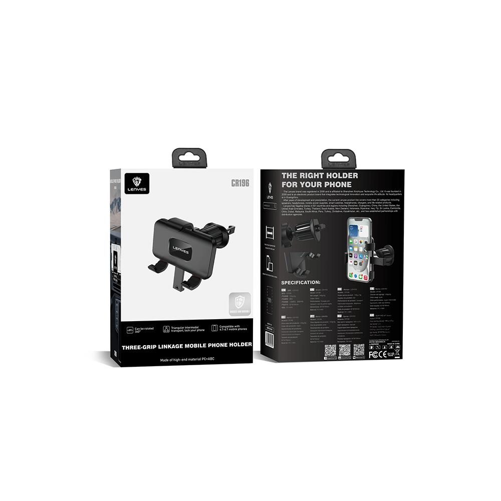 Lenyes CR196 360° Dönebilen Havalandırma Tasarım Araç Telefon Tutucu