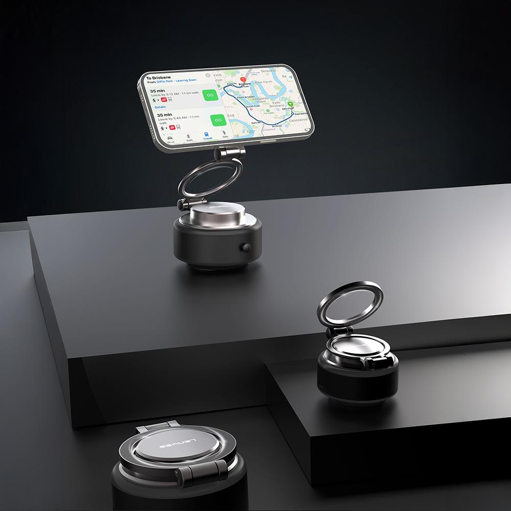 Lenyes CR198 360 Derece Dönebilen 100mAh Type-C Portlu Elektrikli Vakum Özellikli Katlanabilir Telefon Tutucu