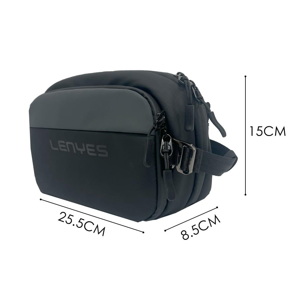 Lenyes LB561 Su Geçirmez Aşınmaya ve Çizilmeye Dayanıklı Çapraz Vücut Askılı Aksesuar Çantası 25.5cm