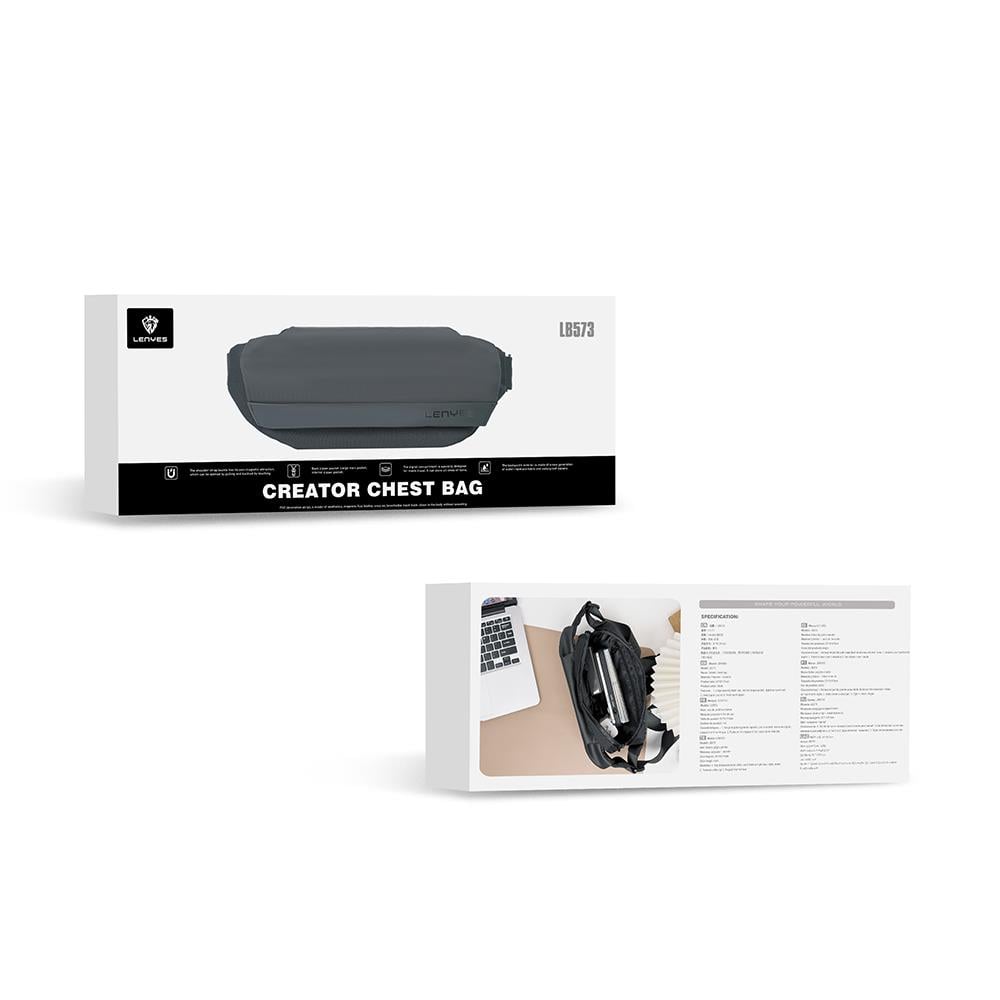 Lenyes LB573 Creator Serisi Su Geçirmez Polyester Kumaş Ayarlanabilir Askılı Bel Çantası