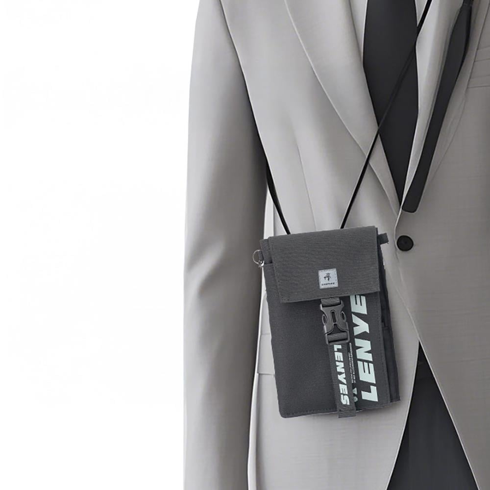 Lenyes LB582 Roamer Serisi Çok Amaçlı Su Geçirmez Polyester Kumaş Ayarlanabilir Omuz Askılı Çapraz Vücut Çantası
