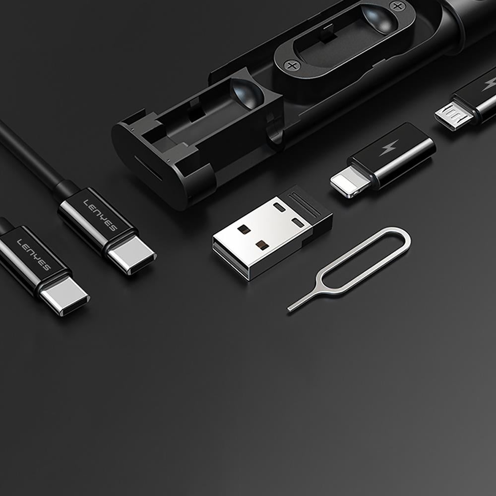 Lenyes LB605 5in1 Type-C to Type-C Kablolu 60W Çevirici Adaptör Seti Saklama Kutusu