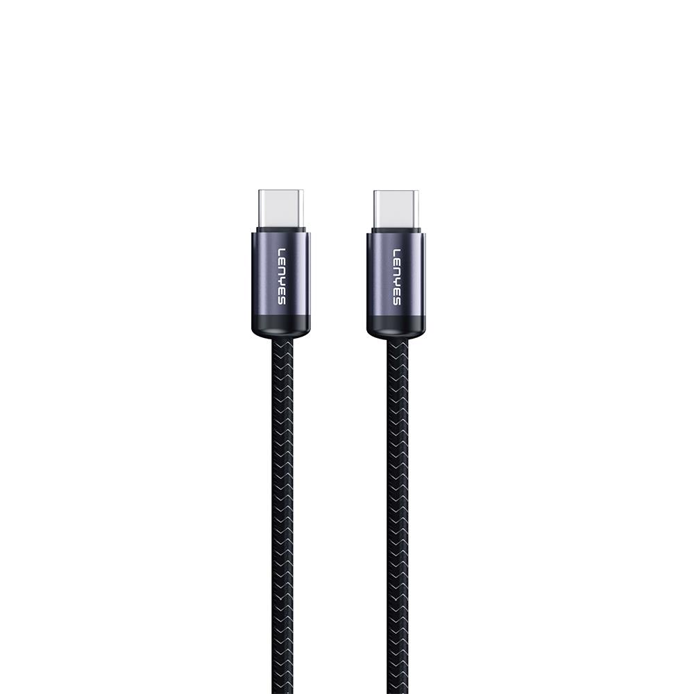Lenyes LC537 Type-C to Type-C Hızlı Şarj Özellikli Örgülü Data ve Şarj Kablosu 60W 1M