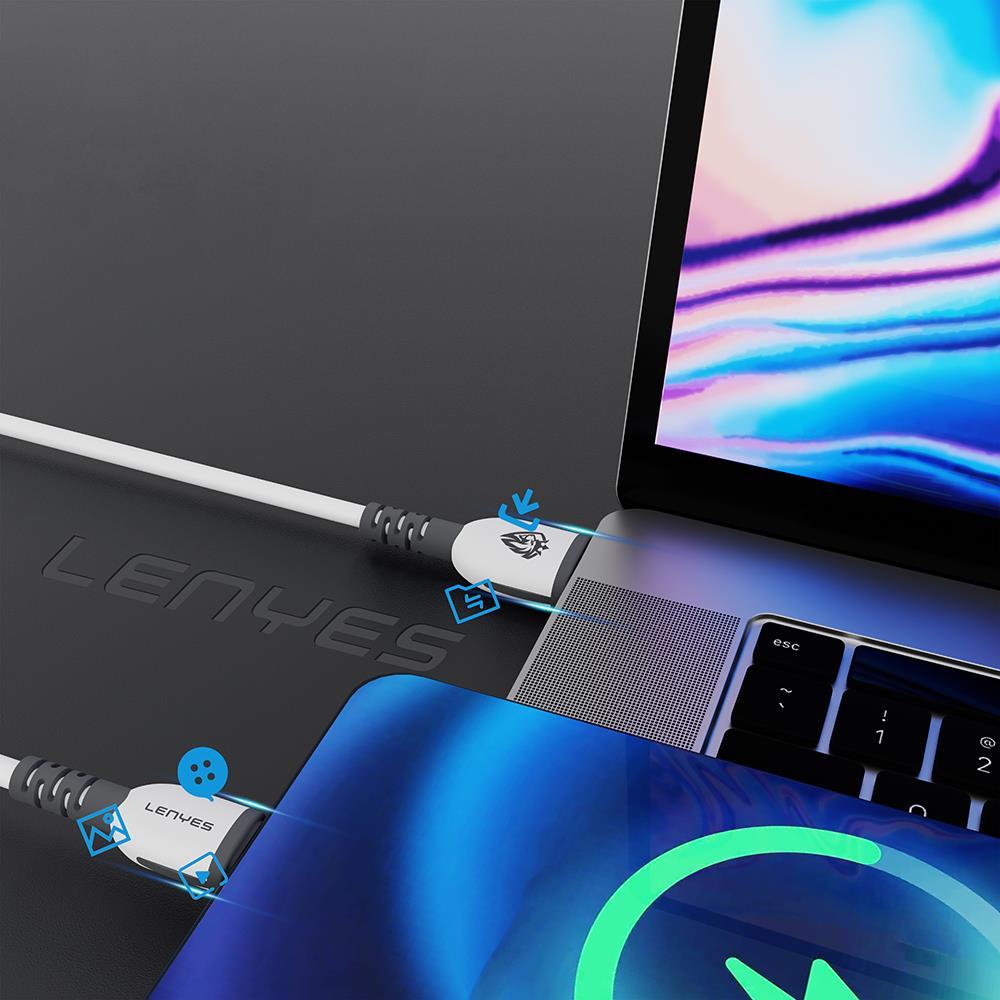 Lenyes LC979 USB-A to Micro Hızlı Şarj Özellikli Data ve Şarj Kablosu 2.4A 1M